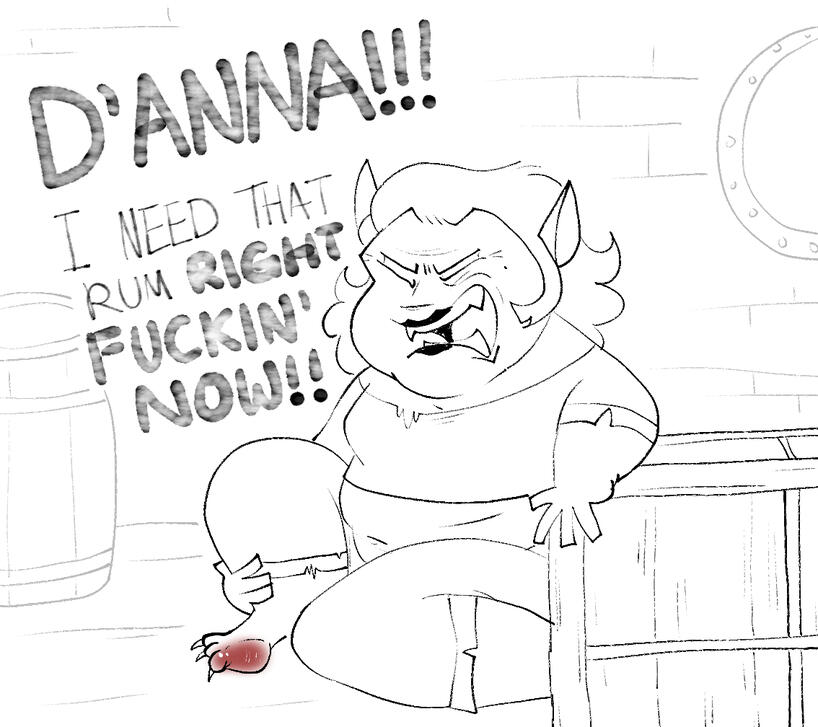 Majel's gout-y face.