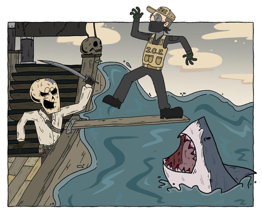 Pigs make good chum!